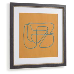 Kave Home - Quadro Lorelai arancione 50 x 50 cm