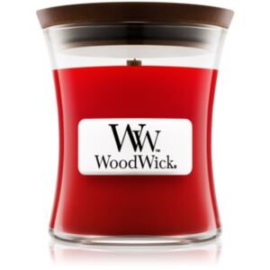 Woodwick Pomegranate candela profumata con stoppino in legno 85 g