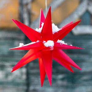 Stella decorativa LED a 18 punte, Ø 25 cm, rossa