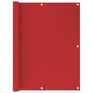 VidaXL Paravento da Balcone Rosso 120x500 cm in HDPE