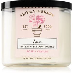 Bath & Body Works Aromatherapy Rose & Vanilla candela profumata I 411 g