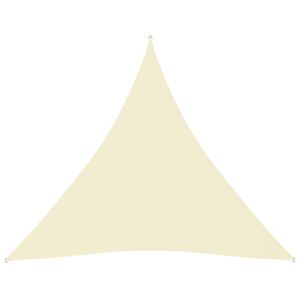 VidaXL Parasole a Vela Oxford Triangolare 4,5x4,5x4,5 m Crema