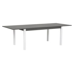 Tavolo da Giardino Alluminio Grigio Piano Allungabile 168/248 x 100 cm Beliani