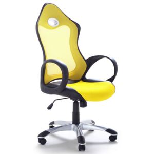 Sedia da gaming e ufficio in tessuto traspirante giallo Beliani