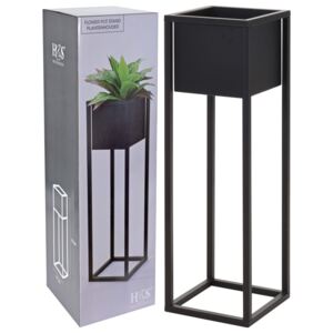 Home&Styling Vaso da Fiori con Supporto in Metallo Nero 70 cm