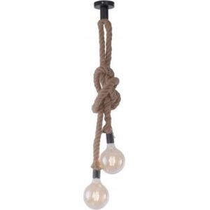 Leuchten Direkt 15482-18 - Lampadario a sospensione con filo ROPE 2xE27/60W/230V
