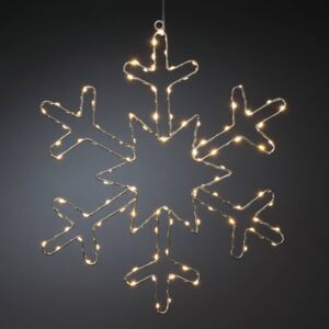 Lampada LED decorativa fiocco di neve argento