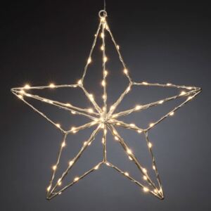 Lampada LED decorativa stella argento 37x36 cm
