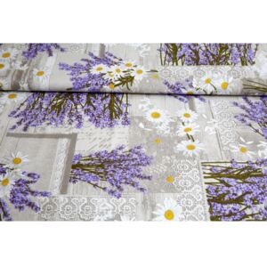 Tessuto cotone al metro - tela - lavanda, altezza 140 cm