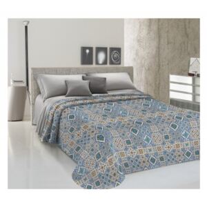 Copriletto Piquet Maiolica blu