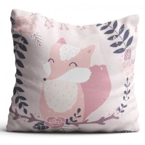 Federa cuscino 40x40 cm volpe rosa
