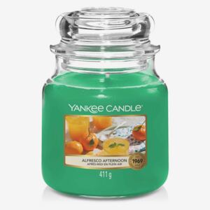 Yankee Candle verde profumata candela Alfresco Afternoon Classic medio