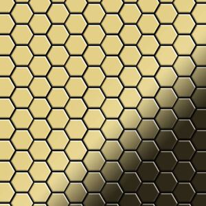 Alloy Honey-bm Mosaico Metallo Solido Ottone Oro