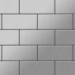 Alloy Subway-s-s-b Mosaico Metallo Solido Acciaio Inossidabile Grigio