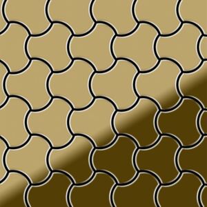 Alloy Ubiquity-ti-gm Mosaico Metallo Solido Titanio Oro