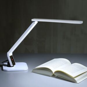 Modernissima lampada scrivania LED Eleni, bianca