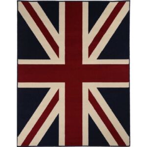 Tappeto arredo moderno cm. 120x170 TIFFANY LONDON con bandiera UK
