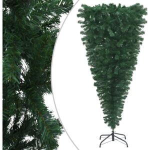 VidaXL Albero di Natale Artificiale Capovolto con Supporto Verde 150 cm PVC