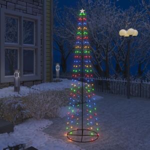 VidaXL Albero di Natale a Cono con 136 LED Multicolori 70x240 cm