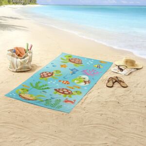 Good Morning Telo da Spiaggia TURTLES 75x150 cm Multicolore