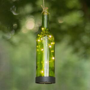 Lampada LED solare Bottle, verde