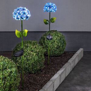 Lampada solare Hotensia a fiore, blu