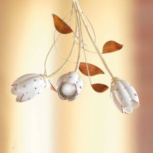 Lampada sospesa floreale TULIPANO, 3 punti luce