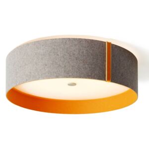 Lara felt - plafoniera LED feltro grigio-arancione