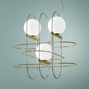 Lampada a sospensione LED di design Setareh, oro