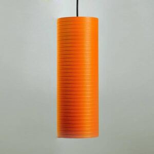 Lampada a sospensione Tube, 30 cm, arancione