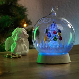 Lampada LED decorativa boccia di vetro con albero