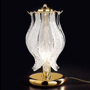 Lampada da tavolo Petali con vetro di Murano 31 cm