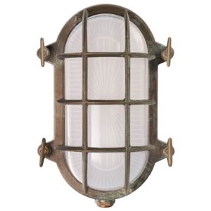 Lampada Hook in stile marinaro in ottone anticato
