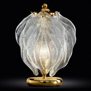Lampada da tavolo Foglie in vetro di Murano