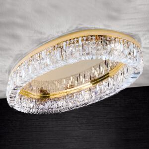 Plafoniera Ring Premium ovale con cristalli