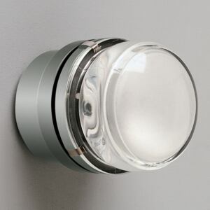 Applique Fresnel con lente in vetro, cromo - IP44
