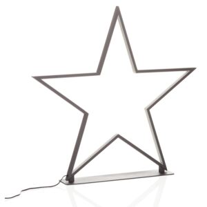 Lampada nera Lucy a stella in alluminio alta 50 cm