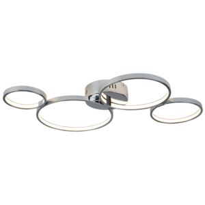 Plafoniera LED forma circ Solexa effetto cromato
