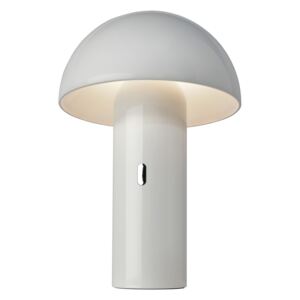 Lampada da tavolo LED Svamp con batteria, bianca