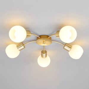 Elaina - lampada LED da soffitto a 5 luci ottone