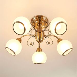 Corentin - lampada da soffitto in ottone antico