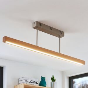 Plafoniera LED di legno Tamlin, faggio, 100 cm