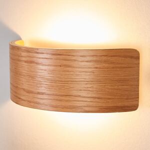 Applique LED Rafailia di legno, estetica naturale