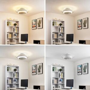 Lindby Ilvie ventilatore da soffitto LED, bianco