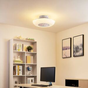 Lindby Koray ventilatore da soffitto LED, bianco