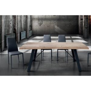 GREGORY - tavolo da pranzo moderno in metallo e legno 160 x 90