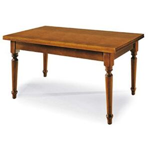DYLAN - tavolo da pranzo allungabile in legno massello 80 x 140/180/220 con gamba tornita