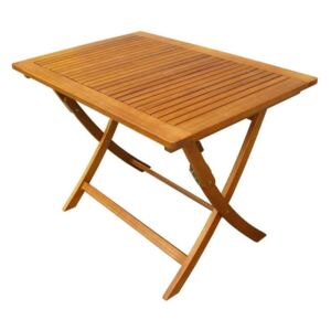 SOLEA - tavolo da giardino pieghevole salvaspazio in legno massiccio di acacia 100 x 70