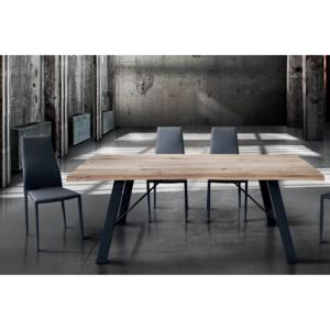 GREGORY - tavolo da pranzo moderno in metallo e legno 250 x 100
