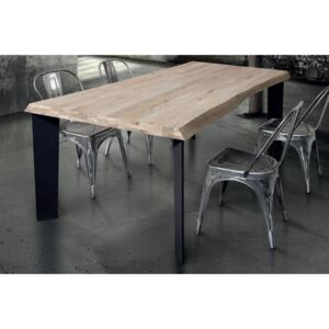 ALBERT - tavolo da pranzo moderno in metallo e legno 180 x 90
